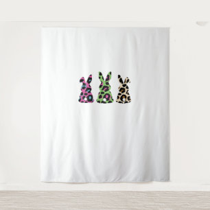 Bunny Oaster Leopard Kariert Buffaliner Kaninchen Wandteppich