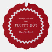 Bunny on Antique Trunk with Red Stocking Ornament Karte (Rückseite)