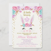 Bunny Ost Baby Dusche Einladung Mädchen (Vorderseite)