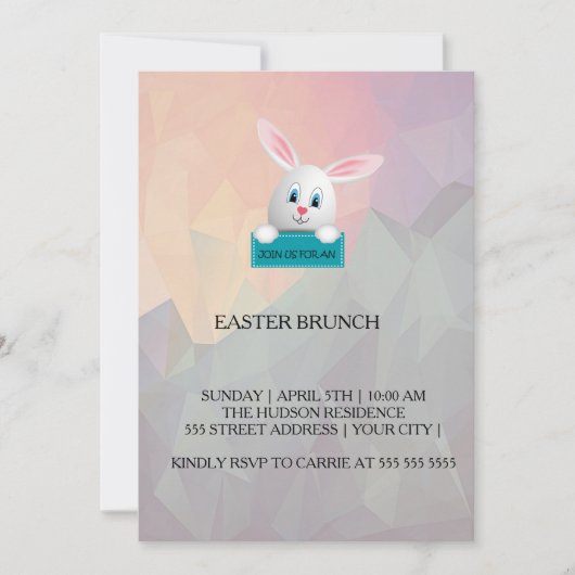 Bunny - Ostereinladung Einladung (Vorderseite)