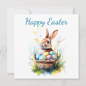 Bunny & Osterkorb für Wasserfarben Karte (Vorderseite)