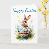 Bunny & Osterkorb für Wasserfarben Karte (Gelbe Blume)