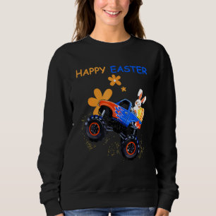 Bunny Ostertag Monster Lkw Eier Ostern Mens W Sweatshirt