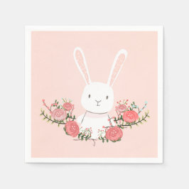 Bunny Paper Napkin Woodland Blumenpinsel Serviette