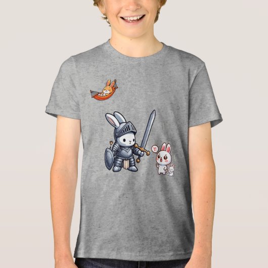 BUNNY. #Part2 / Kids T-shirt (funny bunny) #1 Tri-Blend Shirt (Vorderseite)