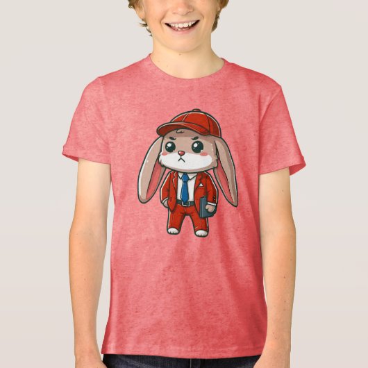 BUNNY. #Part2 / Kids T-shirt (funny bunny) #4 Tri-Blend Shirt (Vorderseite)
