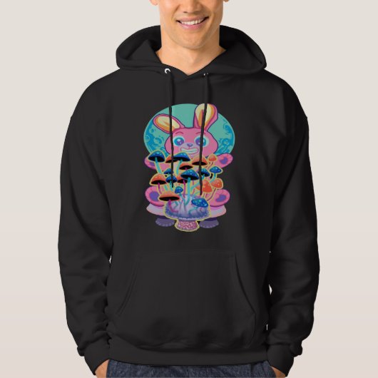 Bunny Pastel Goth And Mushrooms Hoodie (Vorderseite)