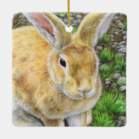 Bunny Pastel Keramikornament (Rückseite)
