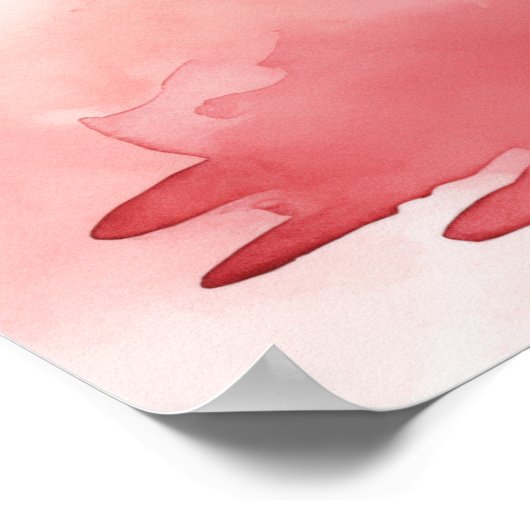 Bunny Pastel mit Herzen Poster (Ecke)