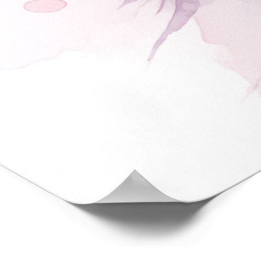 Bunny Pastel niedlich Pink Poster (Ecke)