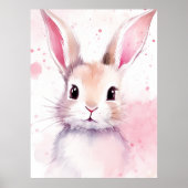Bunny Pastel niedlich Pink Poster (Vorne)