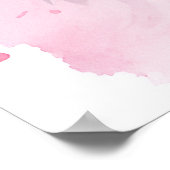 Bunny Pastel niedlich Pink Poster (Ecke)