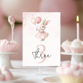 Bunny Pastel Pink Geburtstag Tischnummer