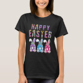 Bunny Pastel Spring Hunt Eggs Rabbit Happy Easter T-Shirt (Vorderseite)