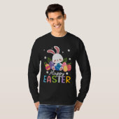 Bunny Pastel Spring Hunt Eggs Rabbit Happy Easter T-Shirt (Vorne ganz)