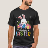 Bunny Pastel Spring Hunt Eggs Rabbit Happy Easter T-Shirt (Vorderseite)