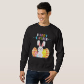Bunny Pastel Spring Hunt Eggs Rabbit Happy Osterfe Sweatshirt (Vorne ganz)