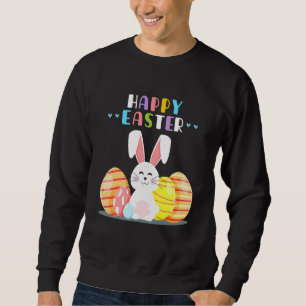 Bunny Pastel Spring Hunt Eggs Rabbit Happy Osterfe Sweatshirt