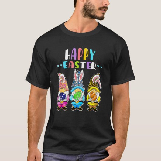 Bunny Pastel Spring Hunt Eggs Rabbit Happy Osterfe T-Shirt (Vorderseite)