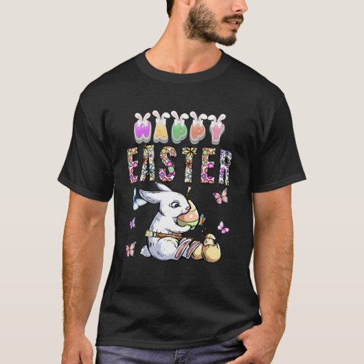 Bunny Pastel Spring Hunt Eggs Rabbit Happy Osterfe T-Shirt (Vorderseite)