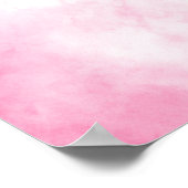 Bunny Pastel überrascht rosa Herzen Poster (Ecke)