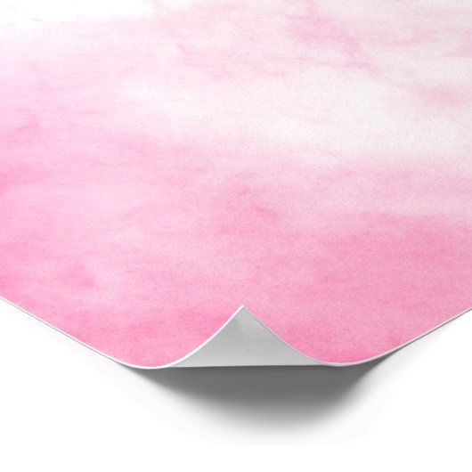 Bunny Pastel überrascht rosa Herzen Poster (Ecke)