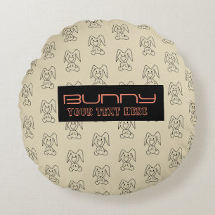 BUNNY PATTER RUNDES KISSEN