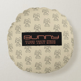 BUNNY PATTER RUNDES KISSEN