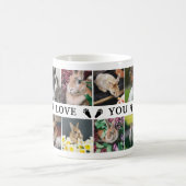 Bunny Paws Wir Liebe Sie Vater FotoCollage Kaffeetasse (Mittel)