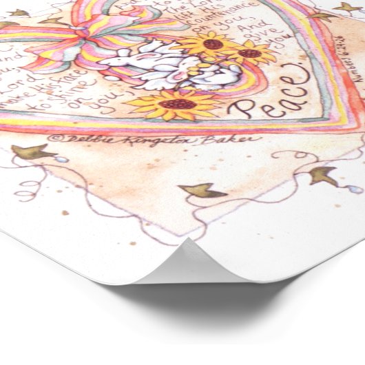 Bunny Peace Poster (Ecke)