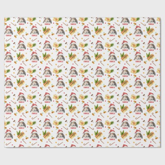 Bunny Personalisiert Christmas Geschenk Wrap Geschenkpapier (Flach)