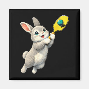 Bunny Pickleball Kaninchen Ostertag für Pickleball Magnet