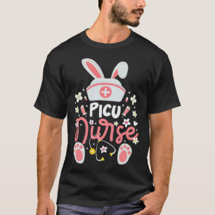 Bunny-PICU-Krankenschwester Bunny Ohren Pädiatrisc T-Shirt
