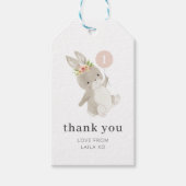 Bunny Pink Balloon Geschenkanhänger (Vorderseite)