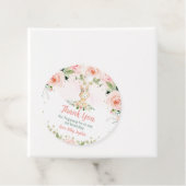 Bunny Pink Blush Bloral Birthday Kaninchen Party Geschenkanhänger (Beispiel)