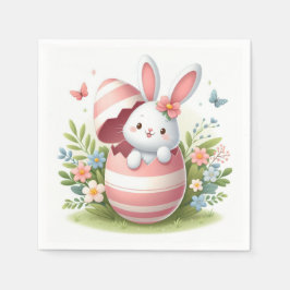 Bunny Pink Egg Serviette