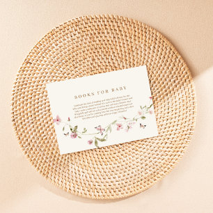 Bunny Pink Floral Books for Baby Enclosure Card Begleitkarte