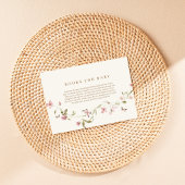 Bunny Pink Floral Books for Baby Enclosure Card Begleitkarte