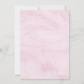 Bunny Pink Gold Floral Girl Kinderdusche Einladung (Rückseite)