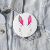 Bunny Pink Rabbit Oars Osterer Baby Dusche Gefalle Button (Beispiel)
