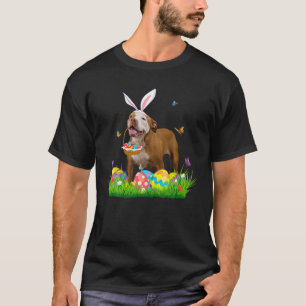 Bunny Pit Bull mit Eierkörbchen Ostern Blume Hunti T-Shirt