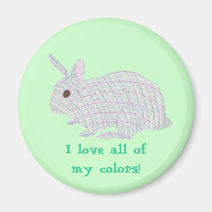 Bunny-Plädoyer, I love all of my colors Magnet
