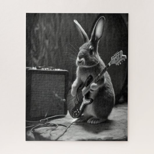 Bunny Playing a Gitarre Puzzle (Vertikal)