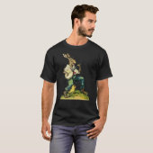 Bunny Playing Banjo Gitarre Kaninchen Happy East T-Shirt (Vorne ganz)