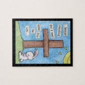 Bunny Prays am Kreuz Puzzle (Horizontal)