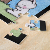 Bunny Prays am Kreuz Puzzle (Seite)