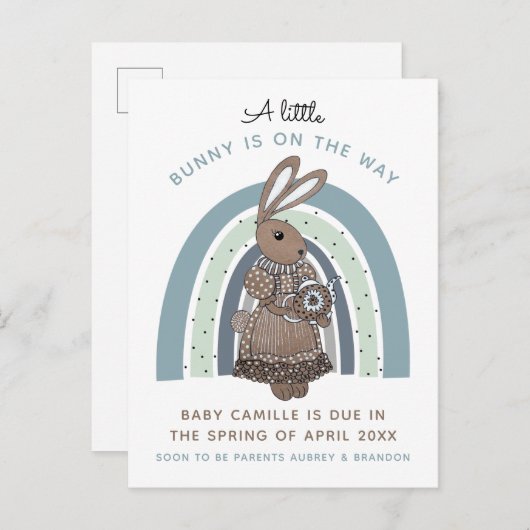 Bunny Pregnancy Ankündigung (Vorne/Hinten)