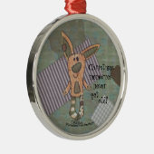 Bunny Prim Ornament Aus Metall (Rechts)