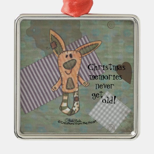 Bunny Prim Silbernes Ornament (Vorne)