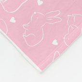 Bunny Print Fleecedecke (Ecke)